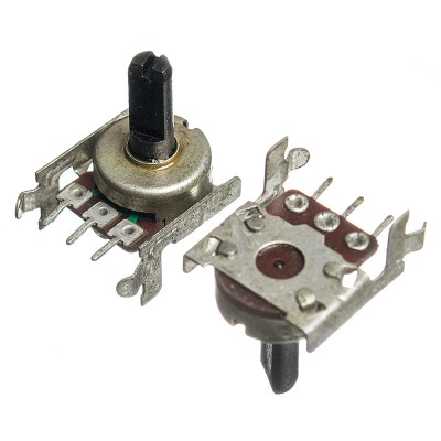 10K B 3pin вертикальний, крок 3мм, ручка 16мм