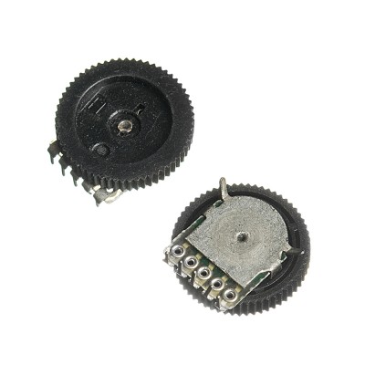 10K 5pin d=16mm круговий, горизонтальний, стерео