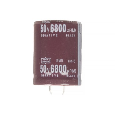 Конденсатор електролітичний 6800мкФx50В, 105°C, 30x40
