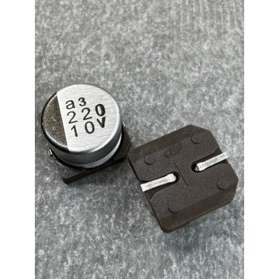 Конденсатор електролітичний 220uf 10V,105C, (8x6)