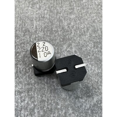 Конденсатор електролітичний 220uf 10V,105C, (6x7)