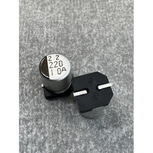 Конденсатор електролітичний 220uf 10V,105C, (6x7)