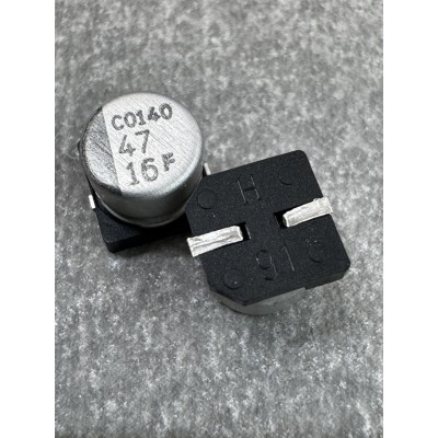 Конденсатор електролітичний 47uf 16V,105C, (6x5)
