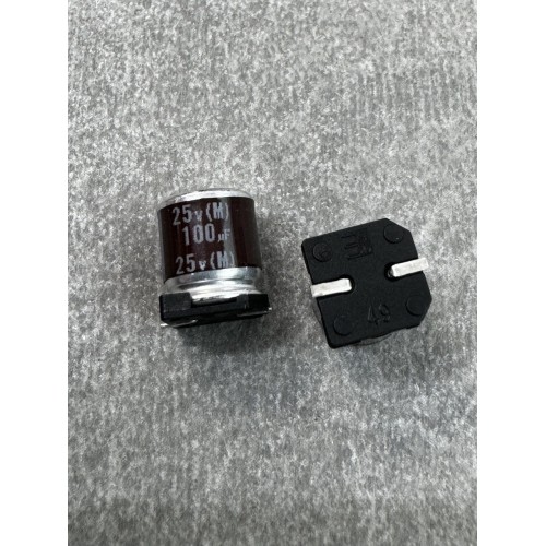 Електролітичний конденсатор 100uf 25V,105C, (8x10)