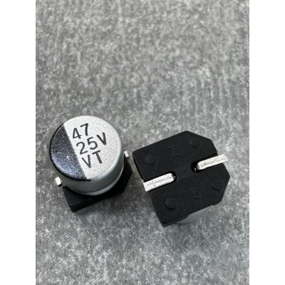 Конденсатор електролітичний 47uf 25V,105C, (6x5)