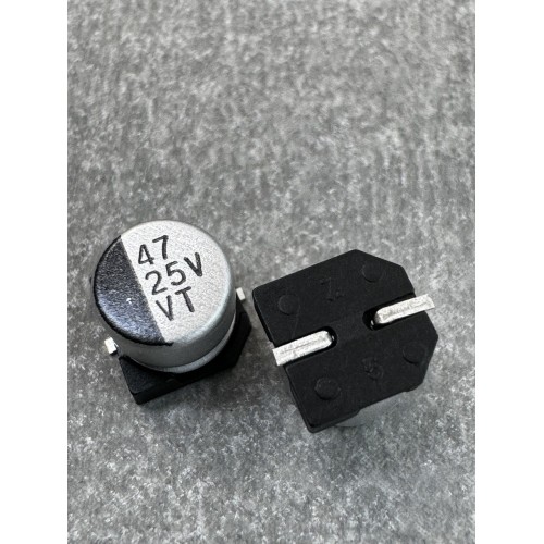 Конденсатор електролітичний 47uf 25V,105C, (6x5)