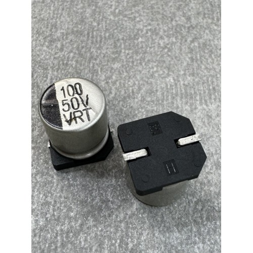 Електролітичний конденсатор 100uf 50V,105C, (10x10)