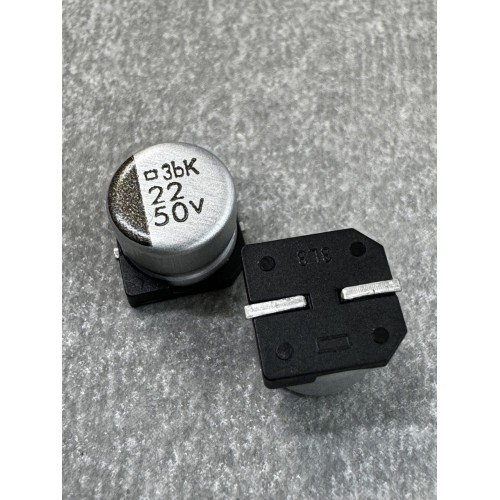 Конденсатор електролітичний 22uf 50V,105C, (6x6)