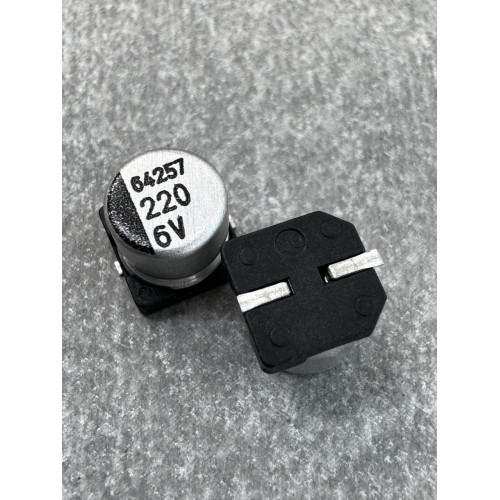 Конденсатор електролітичний 220uf 6.3V,105C, (6x5)
