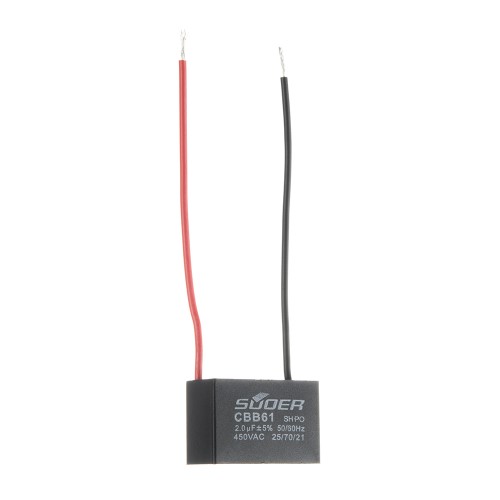 Конденсатор пусковий CBB61 2.0uF 450VAC 5% 38.2x25.0x16.2mm
