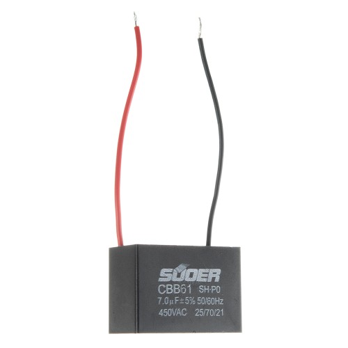 Конденсатор пусковий CBB61 7.0uF 450VAC 5% 48.8x35.1x25.7mm