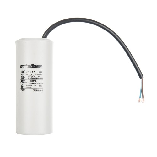 Конденсатор пусковий CBB60 100uF 450VAC 5% 122.5x48.6mm