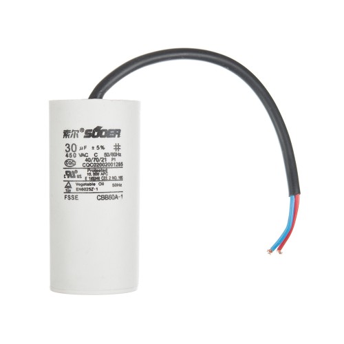 Конденсатор пусковий CBB60 30uF 450VAC 5% 92.3x44.3mm