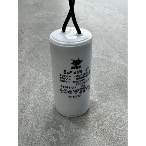 Конденсатор пусковий CBB60 6uF 450VAC 5% 69.5x33.9mm