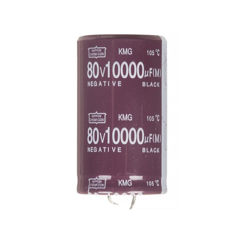 Конденсатор електролітичний 10000мкФx 80В, 105°C, 35x60
