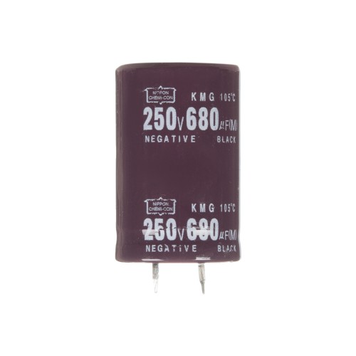 Конденсатор електролітичний 680мкФx 250В, 105°C, 25x40
