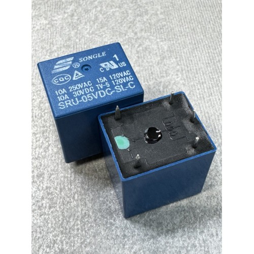 Реле 5V 15A 5pin (1 open 1 close) 22F-5V-SRU-05VDC-SL-C