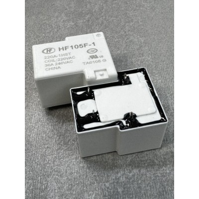 Реле220V 30A 4pin (1 open ) T90-HF105F-1-220V