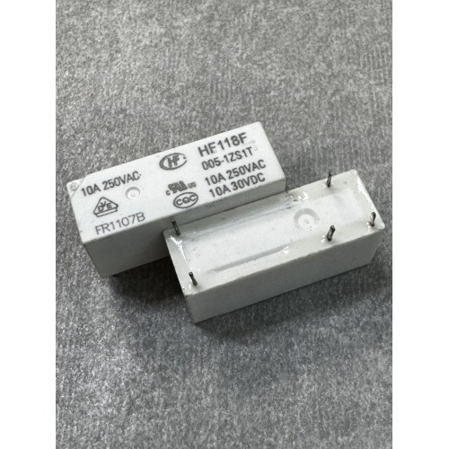 Реле 5V 10A 5pin (1 open 1 close) HF118F-005-1ZS1T