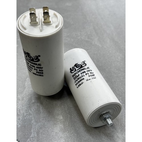 Конденсатор пусковий CBB60 80uF 450VAC 5% 69.8x33.9mm з клемами та болтом