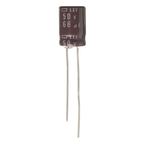 Конденсатор електролітичний 68мкФx 50В, 105°C, 8x12
